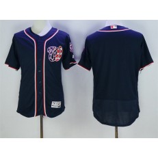 MLB Washington Nationals Blank Navy Blue 2016 Flexbase Majestic Baseball Men Jersey