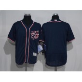 MLB Washington Nationals Blank Navy Blue New Flexbase Majestic Baseball Men Jersey