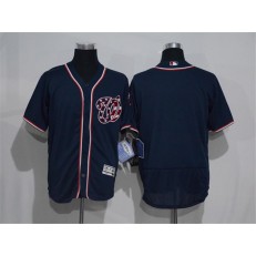 MLB Washington Nationals Blank Navy Blue New Flexbase Majestic Baseball Men Jersey