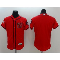 MLB Washington Nationals Blank Red Fashion Stars & Stripes 2016 Flexbase Independence Day Men Jersey