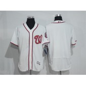 MLB Washington Nationals Blank White Home Stitched 2016 Majestic Flex Base Men Jersey