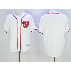 MLB Washington Nationals Blank White New Cool Base Stitched Men Jersey