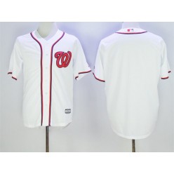 MLB Washington Nationals Blank White New Cool Base Stitched Men Jersey
