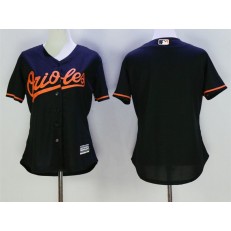 MLB Baltimore Orioles Blank Black Alternate Stitched Baseball Women Jersey