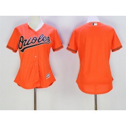 MLB Baltimore Orioles Blank Orange Alternate Stitched Baseball Women Jersey