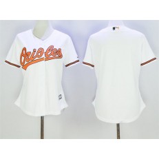 MLB Baltimore Orioles Blank White Alternate Stitched Baseball Women Jersey