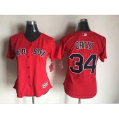 MLB Boston Red Sox 34 David Ortiz Red Fashion Stitched Women Jersey