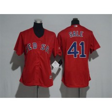 MLB Boston Red Sox 41 Chris Sale Orange 2016 Cool Base Stitched Baseball Women Jersey