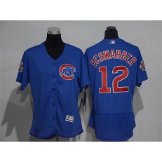 MLB Chicago Cubs 12 Kyle Schwarber Blue 2016 Flexbase Stitched Baseball Women Jersey