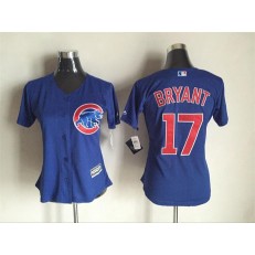 MLB Chicago Cubs 17 Kris Bryant Blue 2015 Cool Base Baseball Women Jersey