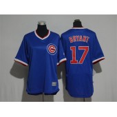 MLB Chicago Cubs 17 Kris Bryant Blue Cooperstown Stitched Women Jersey