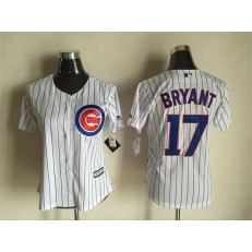 MLB Chicago Cubs 17 Kris Bryant White 2015 Cool Base Baseball Women Jersey