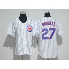 MLB Chicago Cubs 27 Addison Russell White Home New Cool Base Baseball Women Jersey