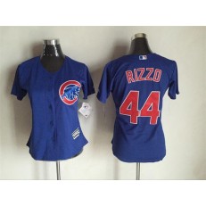 MLB Chicago Cubs 44 Anthony Rizzo Blue 2015 Cool Base Baseball Women Jersey