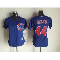 MLB Chicago Cubs 44 Anthony Rizzo Blue 2015 Cool Base Baseball Women Jersey