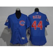 MLB Chicago Cubs 44 Anthony Rizzo Blue 2016 Flexbase Stitched Baseball Women Jersey