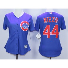 MLB Chicago Cubs 44 Anthony Rizzo Blue Cool Base Baseball Women Jersey