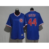 MLB Chicago Cubs 44 Anthony Rizzo Blue Cooperstown Stitched Women Jersey