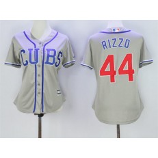 MLB Chicago Cubs 44 Anthony Rizzo Grey Alternate Road Stitched Baseball Women Jersey