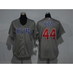 MLB Chicago Cubs 44 Anthony Rizzo Grey New Cool Base Women Jersey
