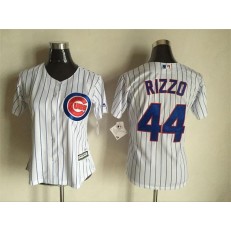 MLB Chicago Cubs 44 Anthony Rizzo White 2015 Cool Base Baseball Women Jersey