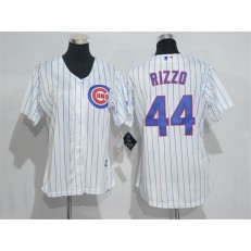MLB Chicago Cubs 44 Anthony Rizzo White Home New Cool Base Baseball Women Jersey