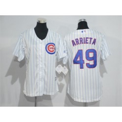 MLB Chicago Cubs 49 Jake Arrieta White Home New Cool Base Baseball Women Jersey