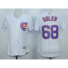 MLB Chicago Cubs 68 Jorge Soler White Home Cool Base Baseball Women Jersey