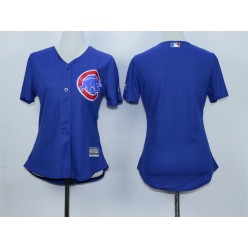 MLB Chicago Cubs Blank Blue Cool Base Baseball Women Jersey