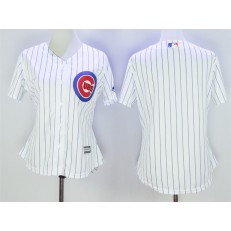 MLB Chicago Cubs Blank White Home Cool Base Baseball Women Jersey