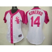 MLB Chicago White Sox 14 Paul Konerko 2012 Fashion by Majestic Athletic Women Jersey