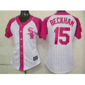MLB Chicago White Sox 15 Gordon Beckham 2012 Fashion by Majestic Athletic Women Jersey