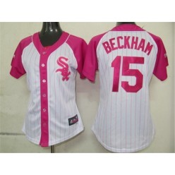 MLB Chicago White Sox 15 Gordon Beckham 2012 Fashion by Majestic Athletic Women Jersey