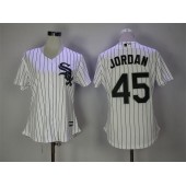 MLB Chicago White Sox 45 Michael Jordan White Cool Base Women Jersey
