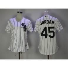 MLB Chicago White Sox 45 Michael Jordan White Cool Base Women Jersey