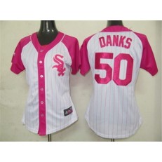 MLB Chicago White Sox 50 John Danks 2012 Fashion by Majestic Athletic Women Jersey