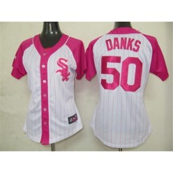 MLB Chicago White Sox 50 John Danks 2012 Fashion by Majestic Athletic Women Jersey