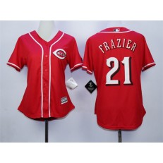 MLB Cincinnati Reds 21 Todd Frazier Red Alternate Cool Base Stitched Women Jersey