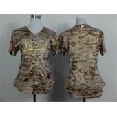 MLB Cincinnati Reds Blank Camo 2014 Cool Base Stitched Baseball Women Jersey