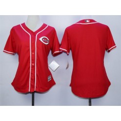 MLB Cincinnati Reds Blank Red Alternate Cool Base Stitched Women Jersey