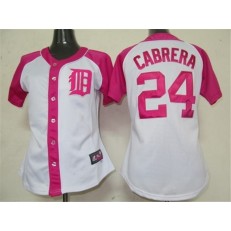 MLB Detroit Tigers 24 Miguel Cabrera 2012 Fashion by Majestic Athletic Women Jersey