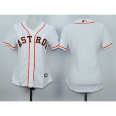 MLB Houston Astros Blank Home White 2015 Cool Base Women Jersey