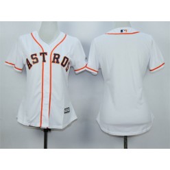 MLB Houston Astros Blank Home White 2015 Cool Base Women Jersey