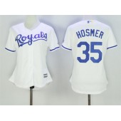 MLB Kansas City Royals 35 Eric Hosmer White Home Cool Base Baseball Women Jersey
