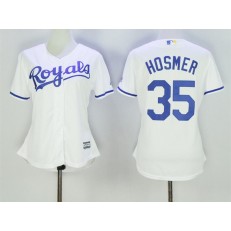 MLB Kansas City Royals 35 Eric Hosmer White Home Cool Base Baseball Women Jersey
