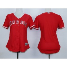 MLB LA Angels Of Anaheim Blank Alternate Red 2015 MLB Cool Base Women Jersey