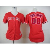 MLB LA Angels Of Anaheim Customized Alternate Red 2015 MLB Cool Base Women Jersey