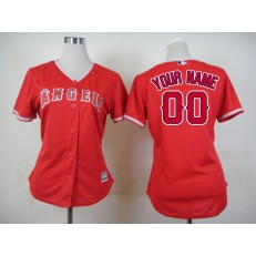 MLB LA Angels Of Anaheim Customized Alternate Red 2015 MLB Cool Base Women Jersey