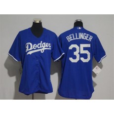 MLB Los Angeles Dodgers 35 Cody Bellinger Blue Fashion Stitched Women Jersey