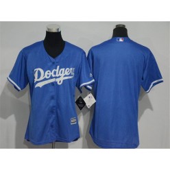 MLB Los Angeles Dodgers Blank Alternate Blue Cool Base Women Jersey